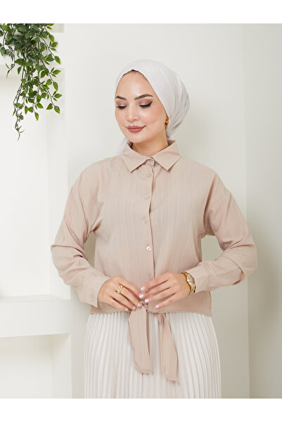 VOLT CLOTHİNG Γυναικείο πουκάμισο Viscose Trend - Tie-Up Fabric