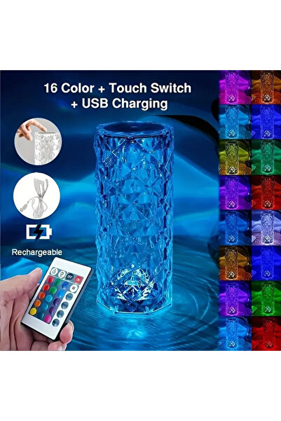 hediyeofisi RGB Night Light - 16 Colors, 4 Modes, Remote Control and Touch Control