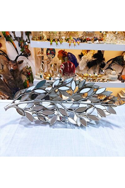 Gold home design Dekoratif Yaprak Aynalı Gondol