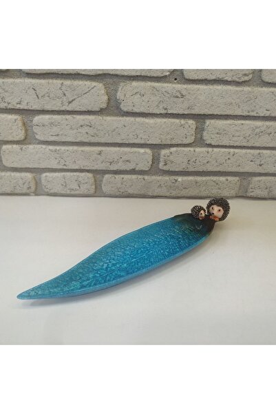 Genel Markalar Mavi Tabaklı Kirpi Figürlü Tütsülük, Dekoratif ve Şık Tasarım