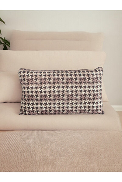 AYPETEKS Biyeli Kaz Ayağı Desen Kanepe, L Koltuk, Divan Kırlent KIlıfı