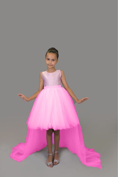 nsmkidslife Fata - Fusta tutu pufoasa cu coada lunga, combinatie de bal pentru petrecerea de absolvire