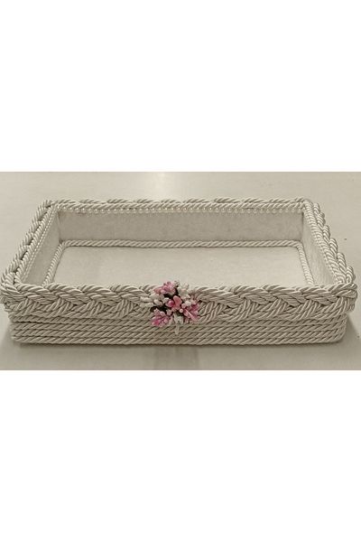 FNT Knitted Towel Holder Basket Organizer Gift Bundle Holder Dowry Box