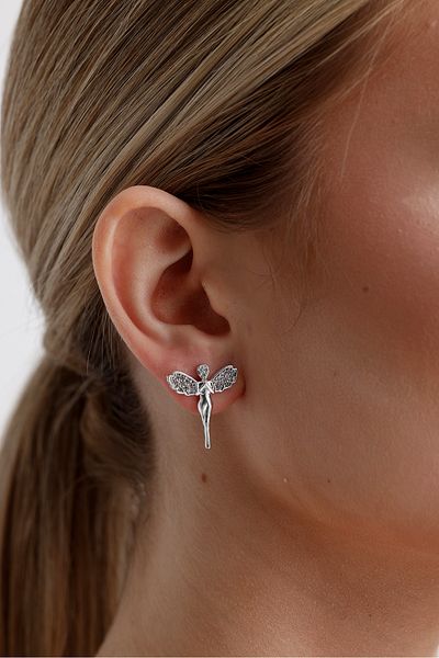 KAMPANİX New Season Premium Angel Figured Non-Tarnish Billed Women's Earrings
