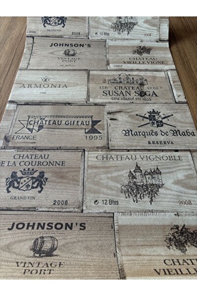 BAŞYAPI DİZAYN Ahşap Yazılı Vintage İthal Vinly Duvar Kağıdı (5m²)