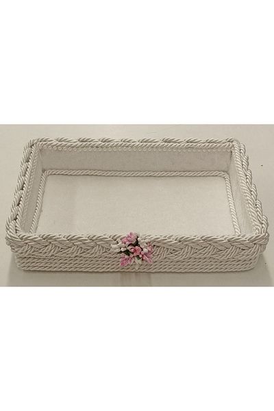 FNT Knitted Towel Holder Basket Organizer Gift Bundle Holder Dowry Box