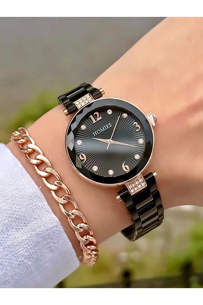 Homies HOMİES CUT GLASS WRIST WATCH