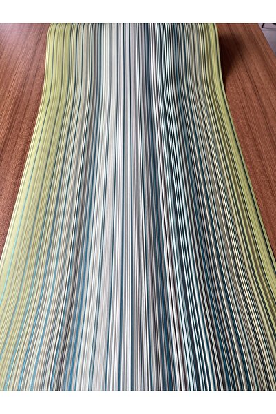 BAŞYAPI DİZAYN Yeşil Çizgi Desenli Ithal Duvar Kağıdı (5m²)