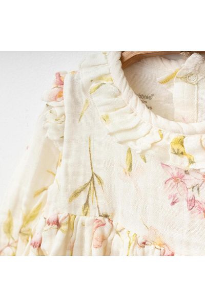 CFR Kids Baby Girl Muslin Dress - Soft Woven, Organic Cotton 1003001