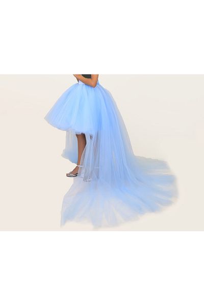 nsmkidslife Fata - Fusta tutu pufoasa cu coada lunga, combinatie de bal pentru petrecerea de absolvire
