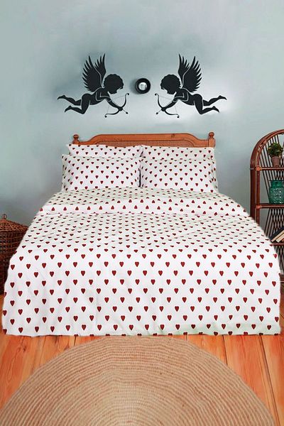 Setekshome Σετ Παπλωματοθήκη Red Heart Single Lover