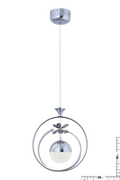 HİRALUCE Fault 3 Renk Krom ( Sarı Beyaz Ve Gün Işığı ) Luxury Led Kristal Taşlı Avize Concept