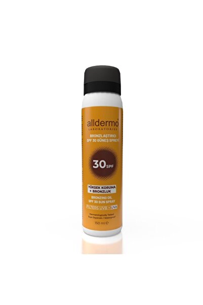 Alldermo Güneş Spreyi Bronzlaştırıcı Spf30 150Ml