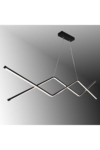 TT039-SY TT Aydınlatma Zikzak Masa Üstü Modeli Siyah ( Beyaz Işık ) Led Avize