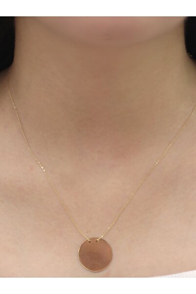 Zeynepli gold & jewelry 14 Ayar Altın Plaka Kolye