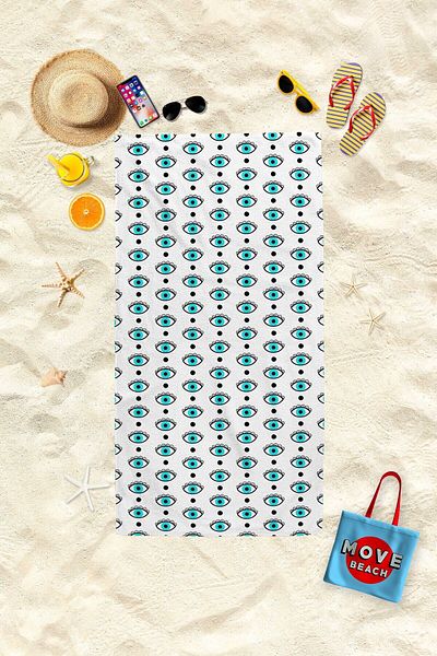 MoveBeach Πετσέτα θαλάσσης με σχέδια, πετσέτα μπάνιου