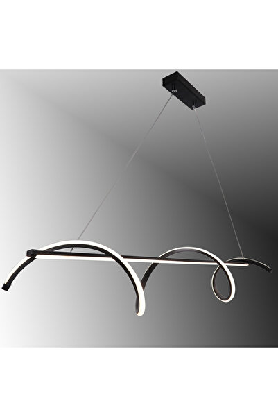 TT AYDINLATMA TT038-SY TT Aydınlatma Kıvrımlı Masa Üstü Modeli Siyah ( Beyaz Işık ) Led Avize