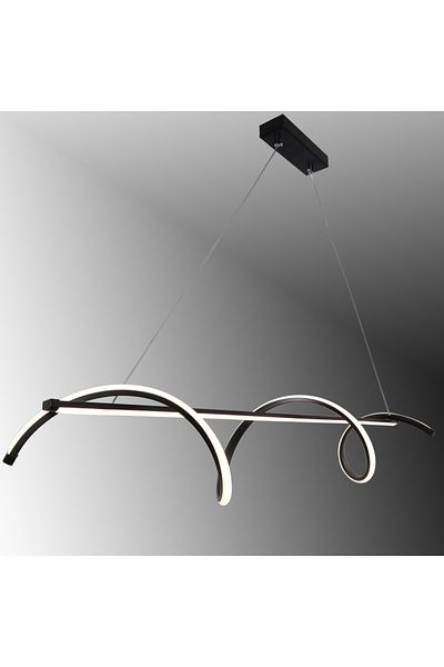 TT AYDINLATMA Tt038-Sy Tt Lighting Curved Table Top Model Black (Daylight) Led Chandelier