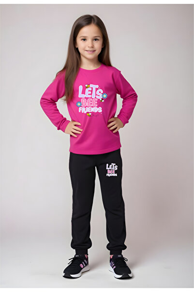 panios kids Set de pijamale cu detaliu în talie, imprimat și elastic pentru f...