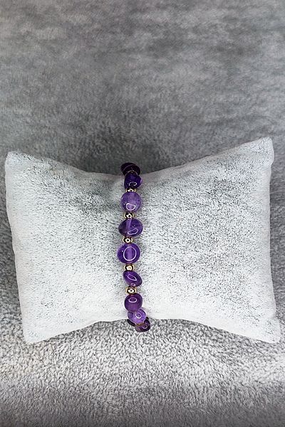 NehirTaş Certified Adjustable Macrame Amethyst Stone Natural Stone Bracelet
