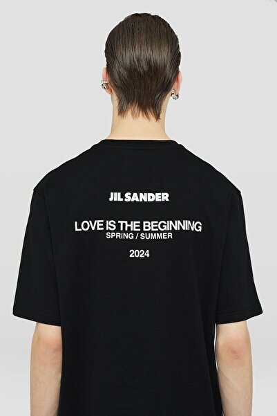 BrandsBoutique تي شيرت أسود فضفاض - تصميم مطبوع