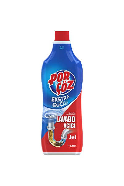 Porçöz - Ekstra Güçlü Lavabo Açıcı - 1lt Jel X 3 Adet