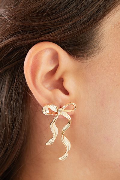 Elika Silver Bow model Design Earrings