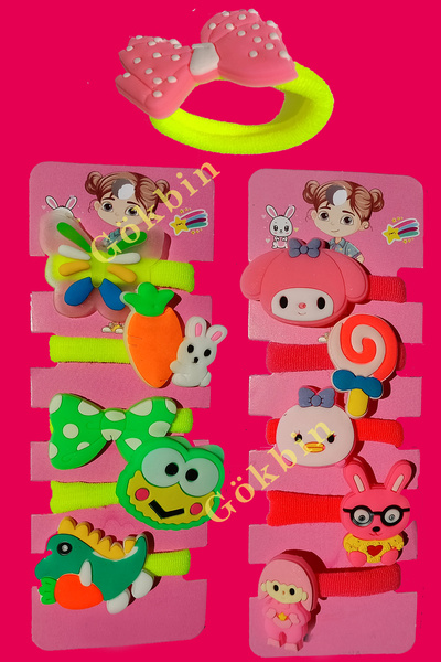 Gökbin Fată Copil Femeie Tineră Tendință Cute Figured Emoji Simit Cataramă el...