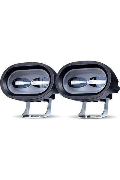 Oto Çizgi Formula 20W Motosiklet / Off Road Sis Farı Takım Çakarlı Beyaz (2 A...