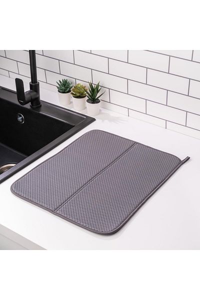 HOMELKA Silikon Abtropfmatte für Geschirr-Arbeitsplatte & Spülbeckenschutz-45x36cm