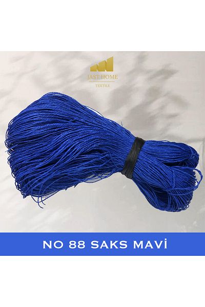 Jast Textile Χάρτινο νήμα 500gr, Πλεκτό νήμα χειρός, Μαλακό, Νέο, (Χρώμα Νο: 88 Μπλε)