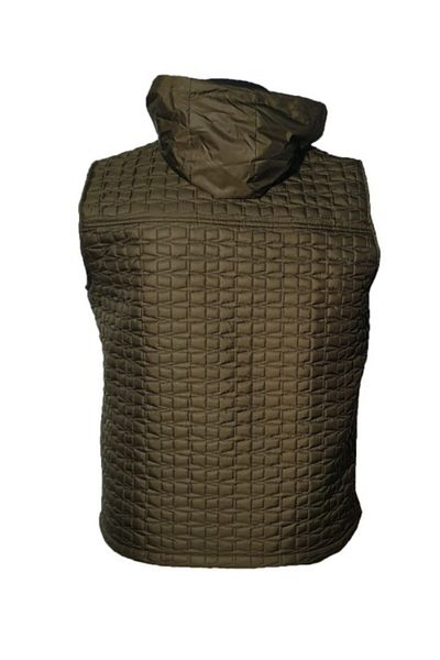 Extreme Men's Green Large Size Quilted Hooded Winter Vest