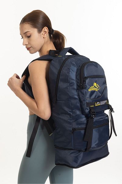 MESCHAIN Dark Blue Gusseted 55 10 Liter Outdoor Backpack - Multi-Compartment Camper Travel Mountaineer