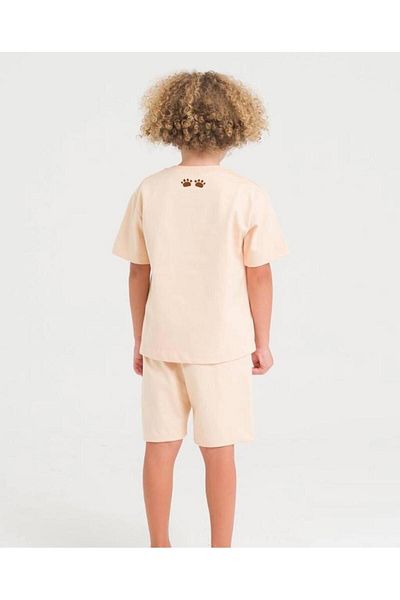 Lacie Moon Baby La'Ciel Slogan Unisex Urs Fete Copii Băieți Copii Set de vară cu pantaloni scurți de jos