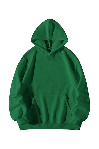 Scrovtie Πράσινο Unisex Oversize Hooded Kangaroo Pocket Clown Rick Morty Φούτερ με στάμπα