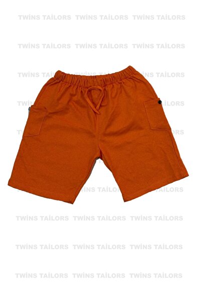 twins tailors Unisex Children's Short Shorts - Combed Cotton, Orange, Black, Gray, Pack of 3