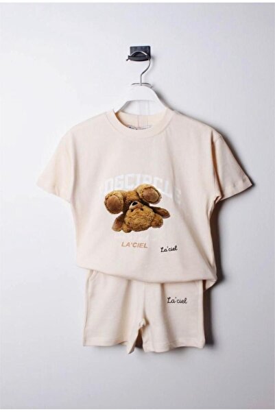 Lacie Moon Baby La'Ciel Slogan Unisex Bear Girl Boy Top and Shorts Summer Set