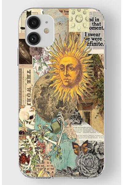 moonset Iphone 11 Uyumlu Güneş Tasarımlı Baskılı Şeffaf Telefon Kılıfı