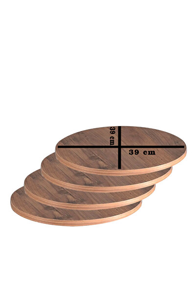 SEDAŞ LIVING UNITS KOYU CEVİZ 39 X 39 CM 4'LÜ SUNTALAM SEHPA ÜST TABLASI DEKO...