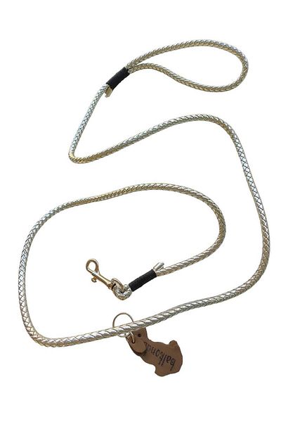 balkonda Silver Color Faux Leather Dog Walker Strap - 6mm Thickness, 120cm Length B1-4