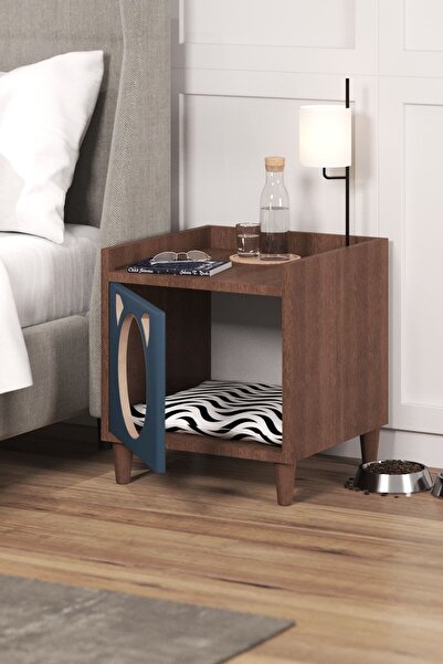 Bicabin Kedi Evi Dekoratif Kedi Komodin -kedi Oyun Yuvası- Kedi Yatağı -ahşap Ayaklı-decorative Cat House