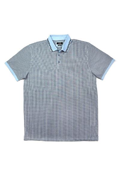 Dio Rise Tricou albastru cu guler polo de marime mare pentru bărbați