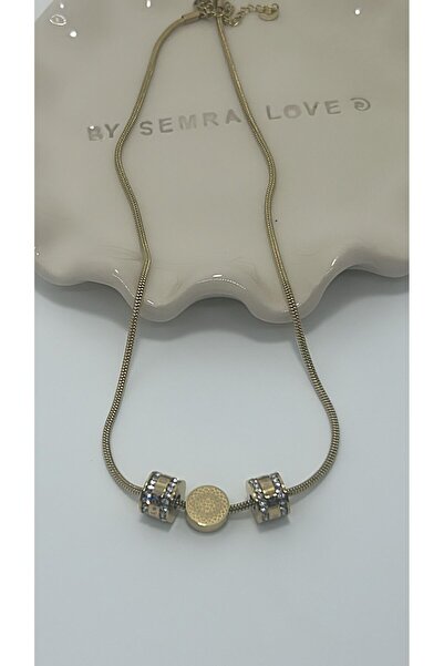 By Semra PANDORA MODEL ZİRKON TAŞLI CHARM ÇELİK KOLYE