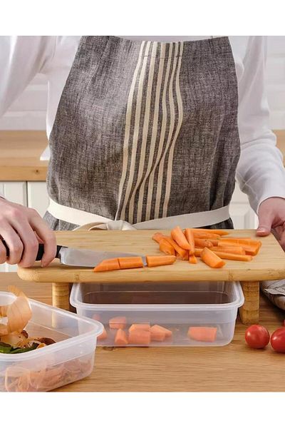 HomeTarz Rectangular Bamboo Cutting Board - Footed Cutting