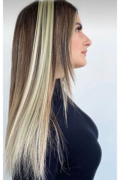 İlkosstore Postă de păr cu fixare laterală de culoare galbenă