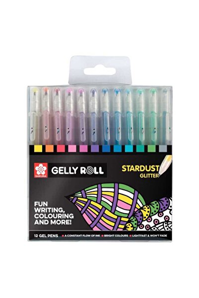 Sakura Gelly Roll Jel Mürekkepli Simli Kalem Seti Stardust Glitter Set 12 Renk
