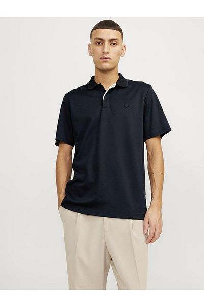 Jack & Jones Premium T-Shirt Einfarbiges Polo-T-Shirt