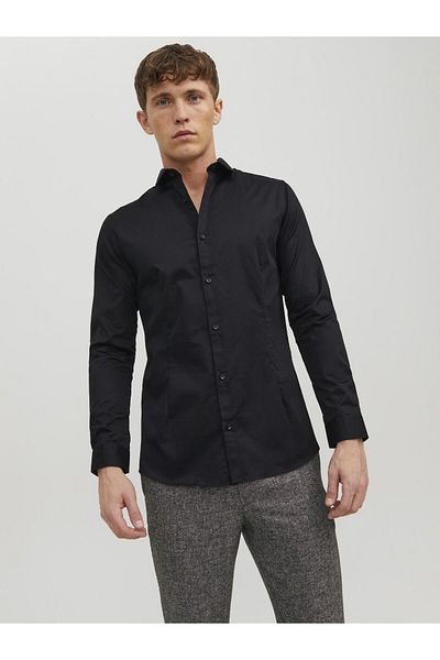 Jack & Jones Rparma Herrenhemd, schwarz (12097662-b)