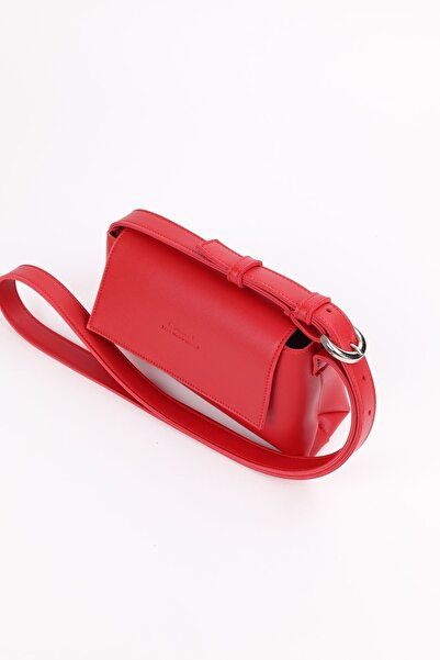 NOTHING Red Women's Mini Baguette - Cross Adjustable Belt, Strap Hand and Shoulder Bag