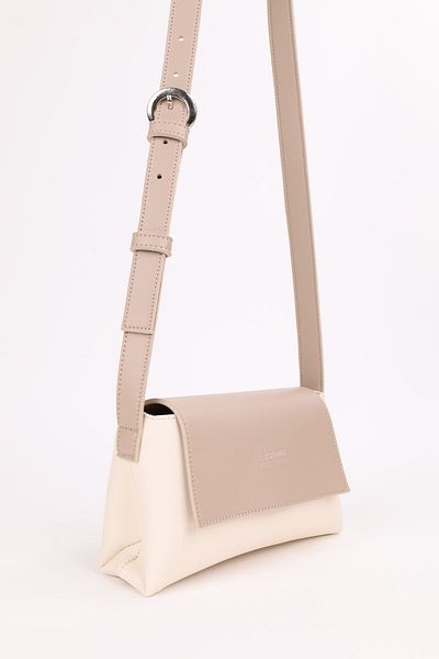 NOTHING Cream Mink Women's Mini Baguette - Cross Adjustable Belt and Strap Handbag and Shoulder Bag